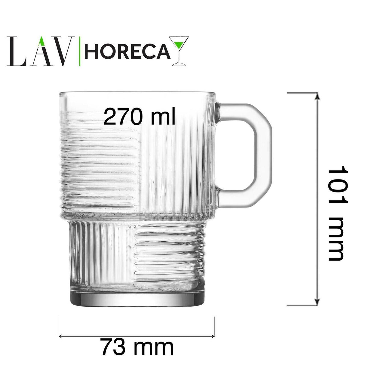 Cana din sticla Istanbul, 270 ml, LAV