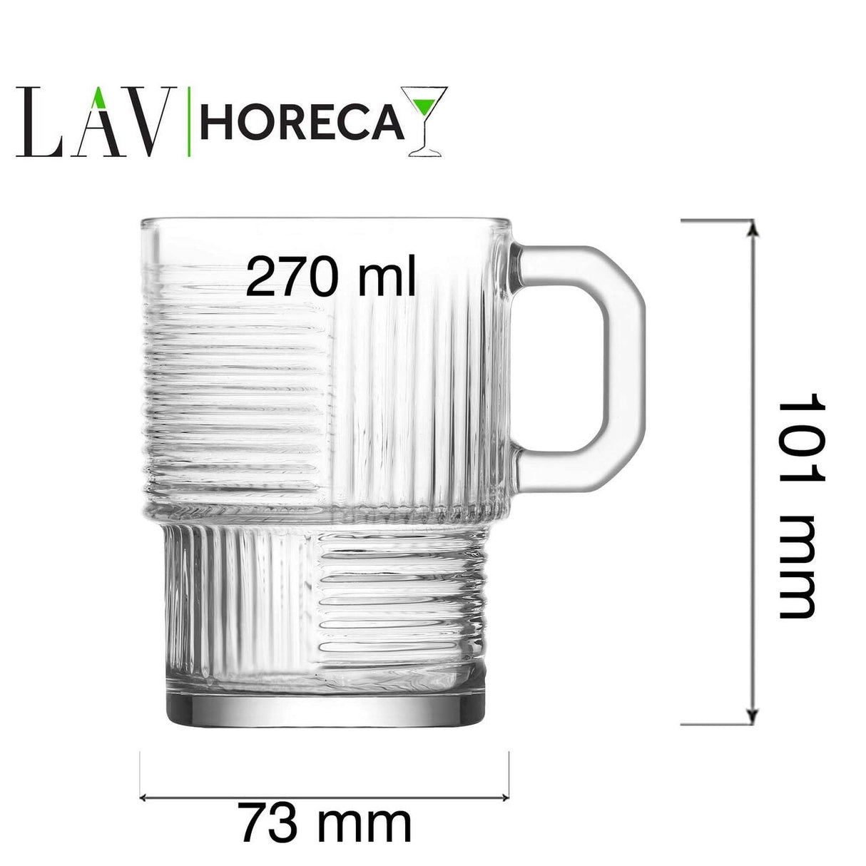 Cana din sticla Istanbul, 270 ml, LAV