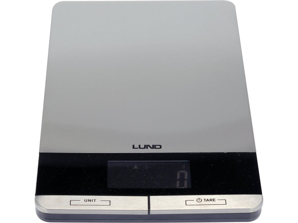 CANTAR DE BUCATARIE, OTEL INOXIDABIL, 15X22.5X1.5CM Lund 68362 - 5 kg, 5000 g, 1g, 56 x 25 mm Lund - scule electrice si unelte profesionale - BricoMart