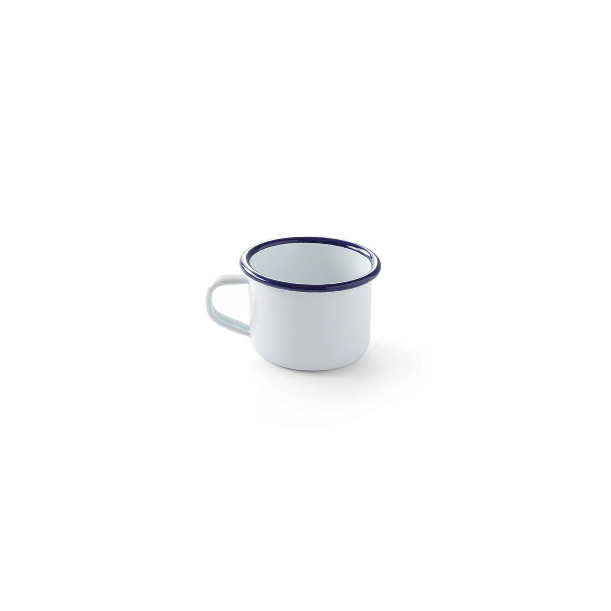 Ceasca emailata 120 ml, 70x(H)50 mm, model traditional alb / albastru, Hendi