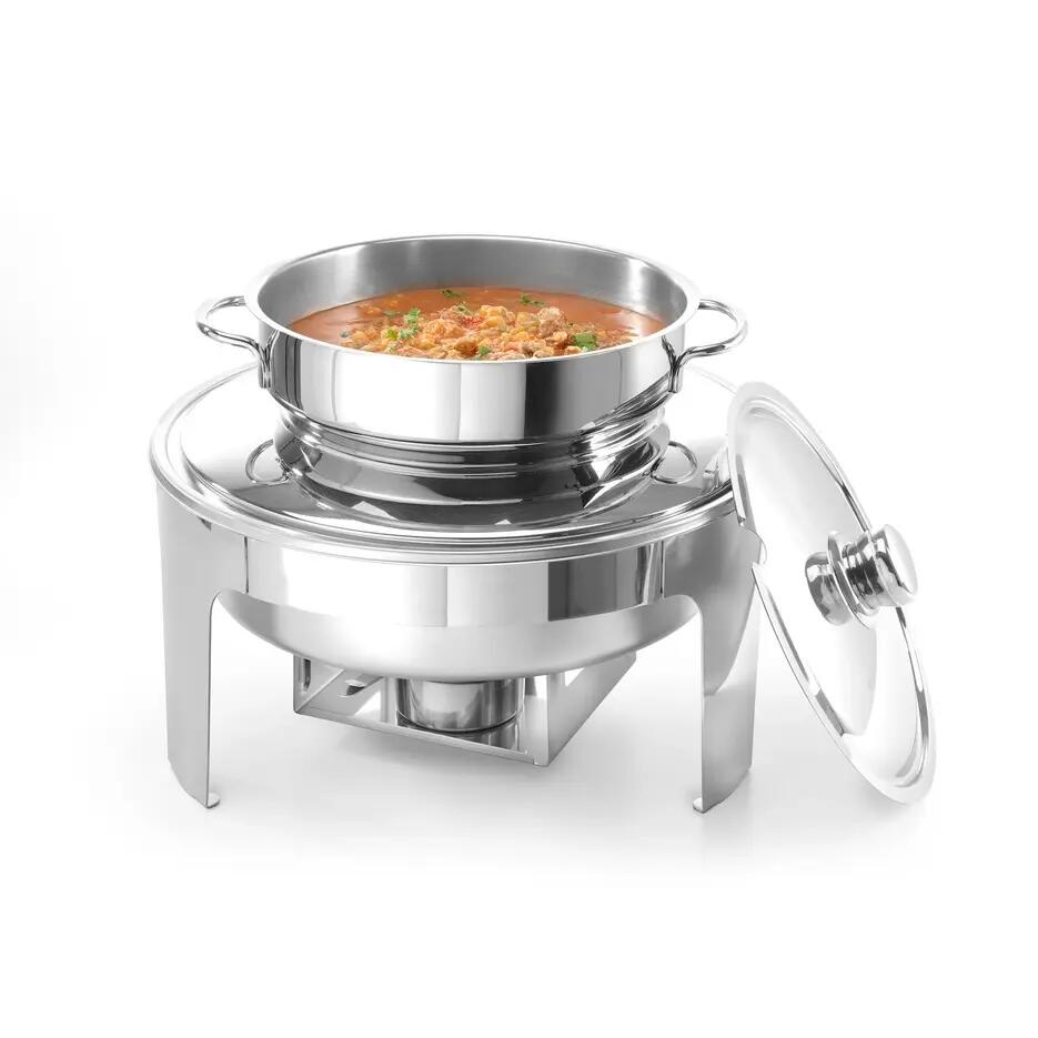 Chafing Dish pentru supa ,10 lt,Hendi din otel inoxidabil cu finisaj tip oglinda , ø420x(H)380mm