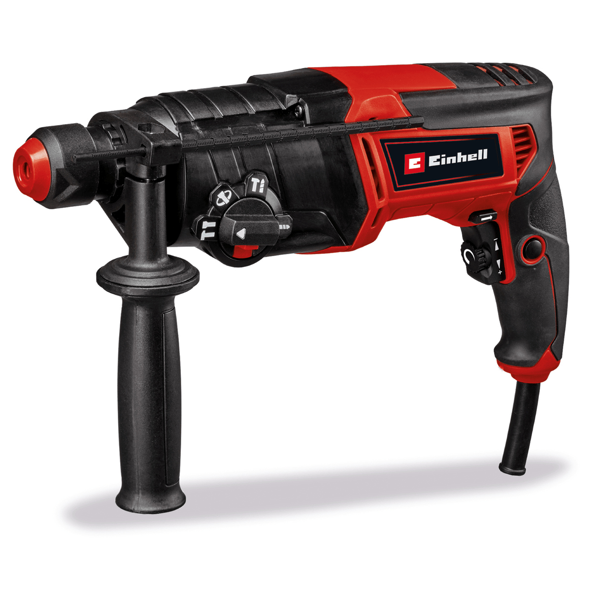 Ciocan rotopercutor Einhell TC - RH 800 4F, 800 W, 2,6 Jouli, gaurire + gaurire cu percutie + daltuire cu/fara fixare, mecanism pneumatic de impact, SDS - Plus, blocare continua, incl. E - box Einhell - scule electrice si unelte profesionale - BricoMart