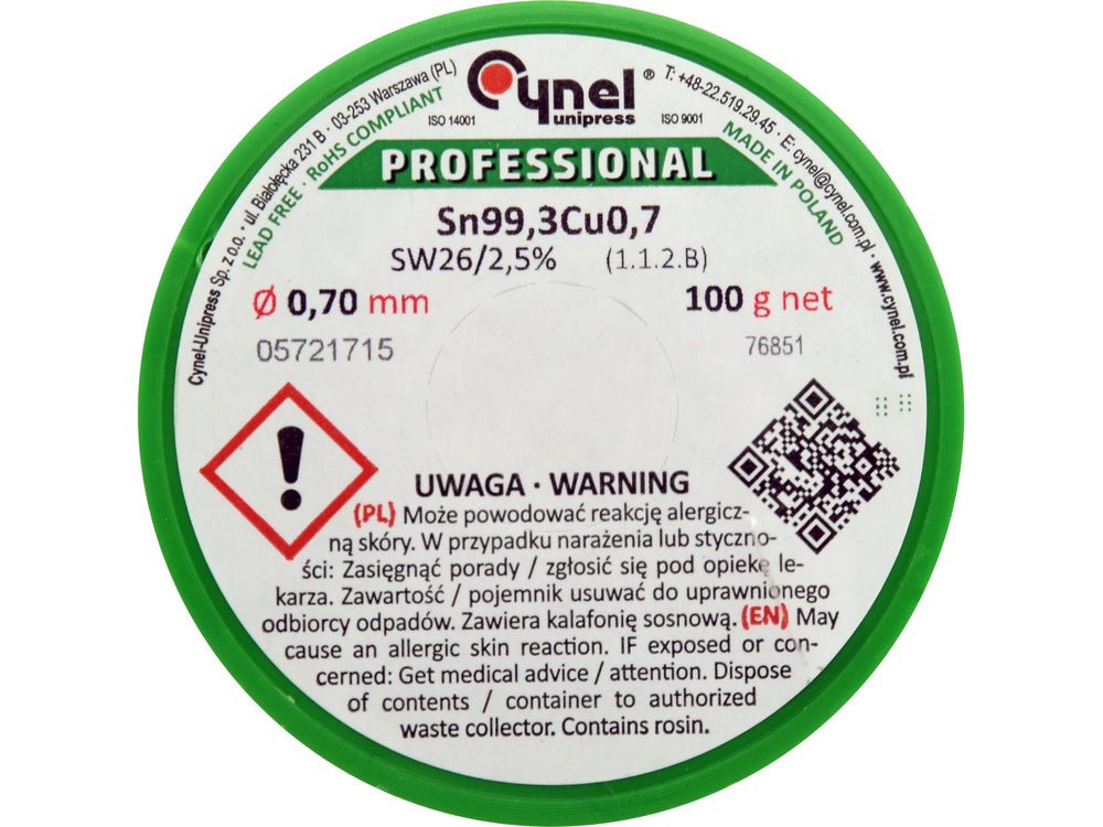 COSITOR FARA PLUMB, 0,7MM, 100G, SN99,3CU0,7 Toya 76851 Toya - scule electrice si unelte profesionale - BricoMart