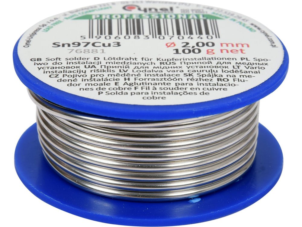 COSITOR FARA PLUMB, 2,0MM, 100G, SN97CU3 Toya 76881 Toya - scule electrice si unelte profesionale - BricoMart