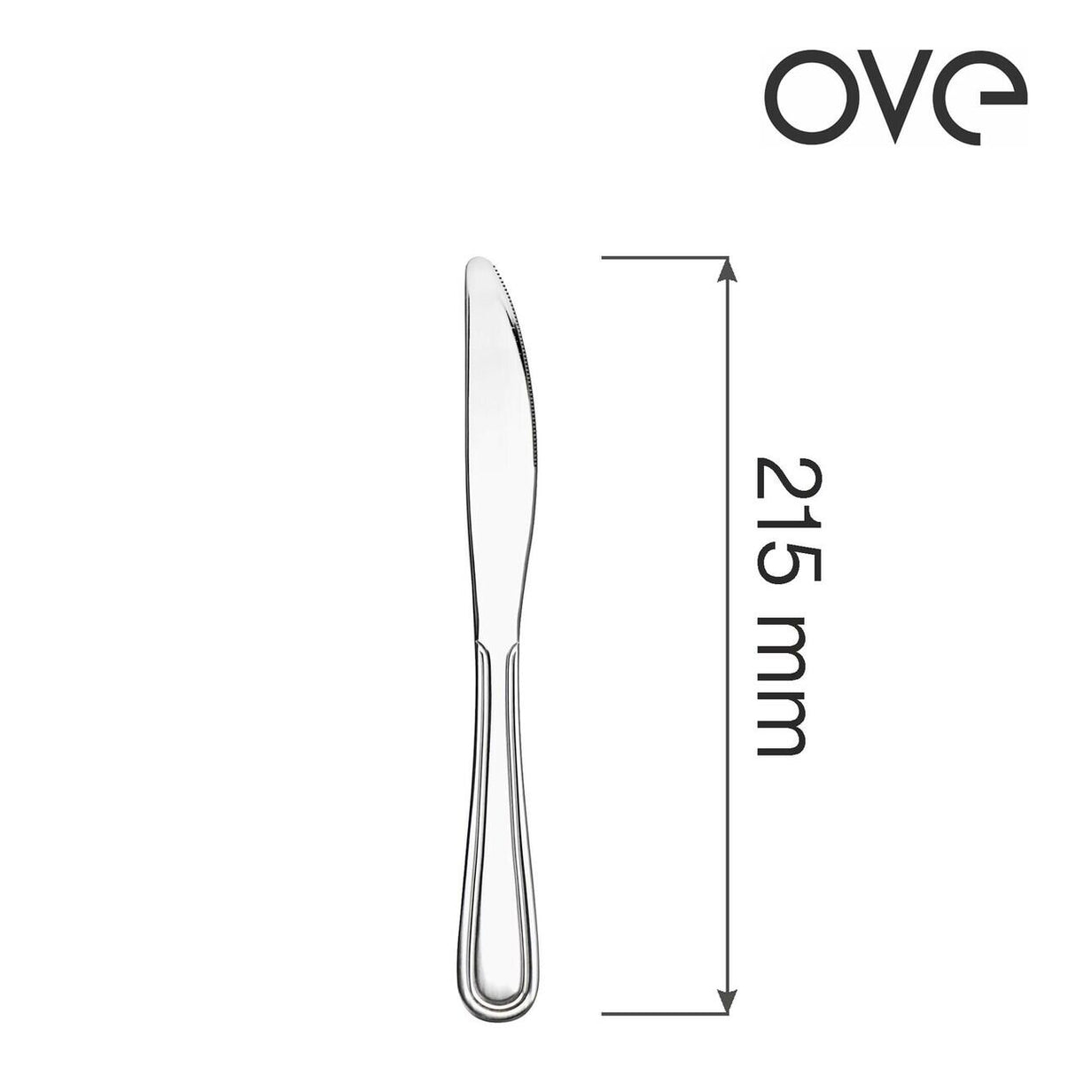 Cuțit de masă Bologna, OVE, 215 mm, set de 12 buc.
