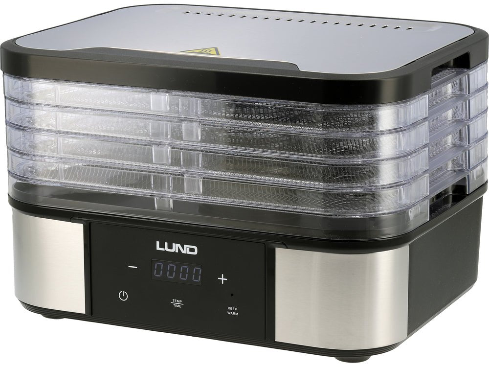 Deshidrator alimente LUND 68281, 5 tăvi din inox, vedere deschisă