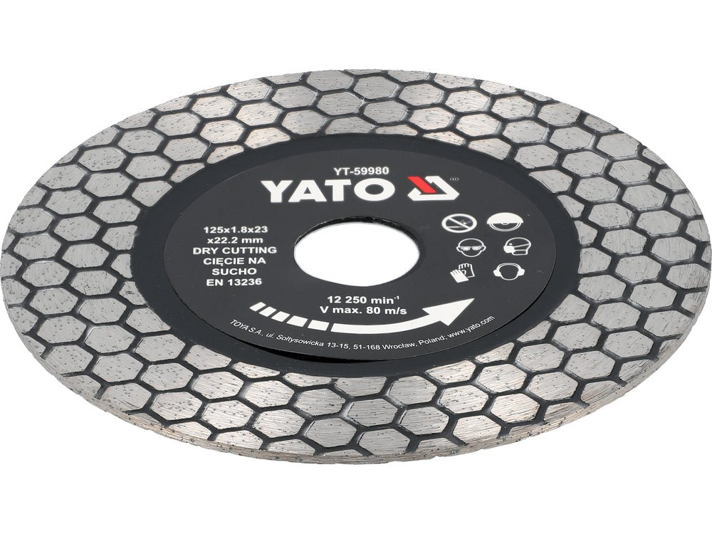 DISC PENTRU CERAMICA SI GRANIT 125MM Yato YT - 59980 Yato - scule electrice si unelte profesionale - BricoMart