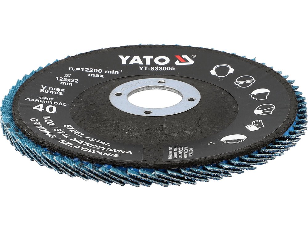 Disc pentru slefuit P40 YATO YT-833005, 125 mm - imagine 3