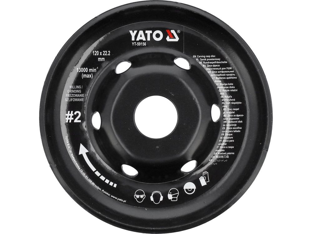 DISC RASPEL PENTRU POLIZOR UNGHIULAR, 120MM, NR2 Yato YT - 59156 Yato - scule electrice si unelte profesionale - BricoMart