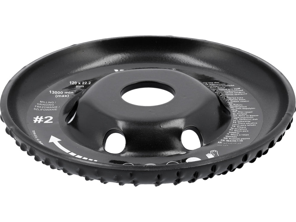 DISC RASPEL PENTRU POLIZOR UNGHIULAR, 120MM, NR2 Yato YT - 59156 Yato - scule electrice si unelte profesionale - BricoMart