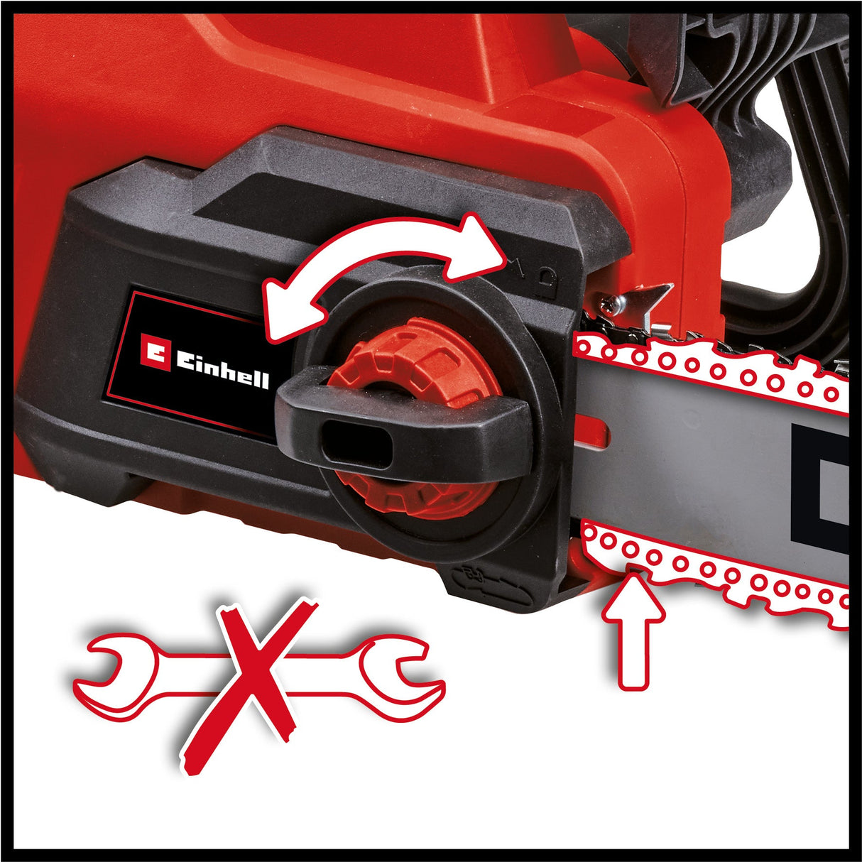 Drujba electrica Einhell GC - EC 2040 (2000 W, lungime de taiere 37,5 cm, viteza lant 15,5 m/secunda, lubrifiere automata a lantului, protectie la recul cu frana de lant Einhell - scule electrice si unelte profesionale - BricoMart