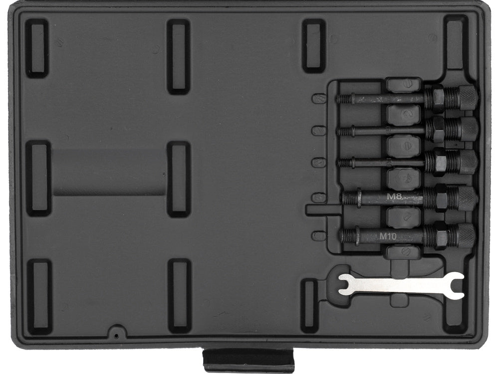 PROFESSZIONÁLIS 2 AZ 1-BEN SZEGECSPRÉS YATO YT-36088, szegecsek: 3,2, 4, 4,8, 6, 6,4 mm, szegecsanyák: M4, M5, M6, M8, M10