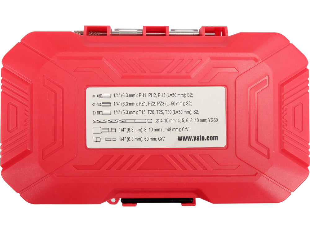 YATO YT-04615 ÜTVEFŰRŐ KÉSZLET, 18 RÉSZES, rozsdamentes acél, hatszögletű