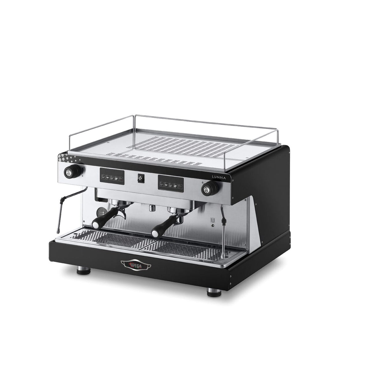 Espressor profesional Hendi Top Line BY WEGA 3700 W Negru 740x555x(H)515 mm control electronic programarea a pana la 4 cafele pe grup