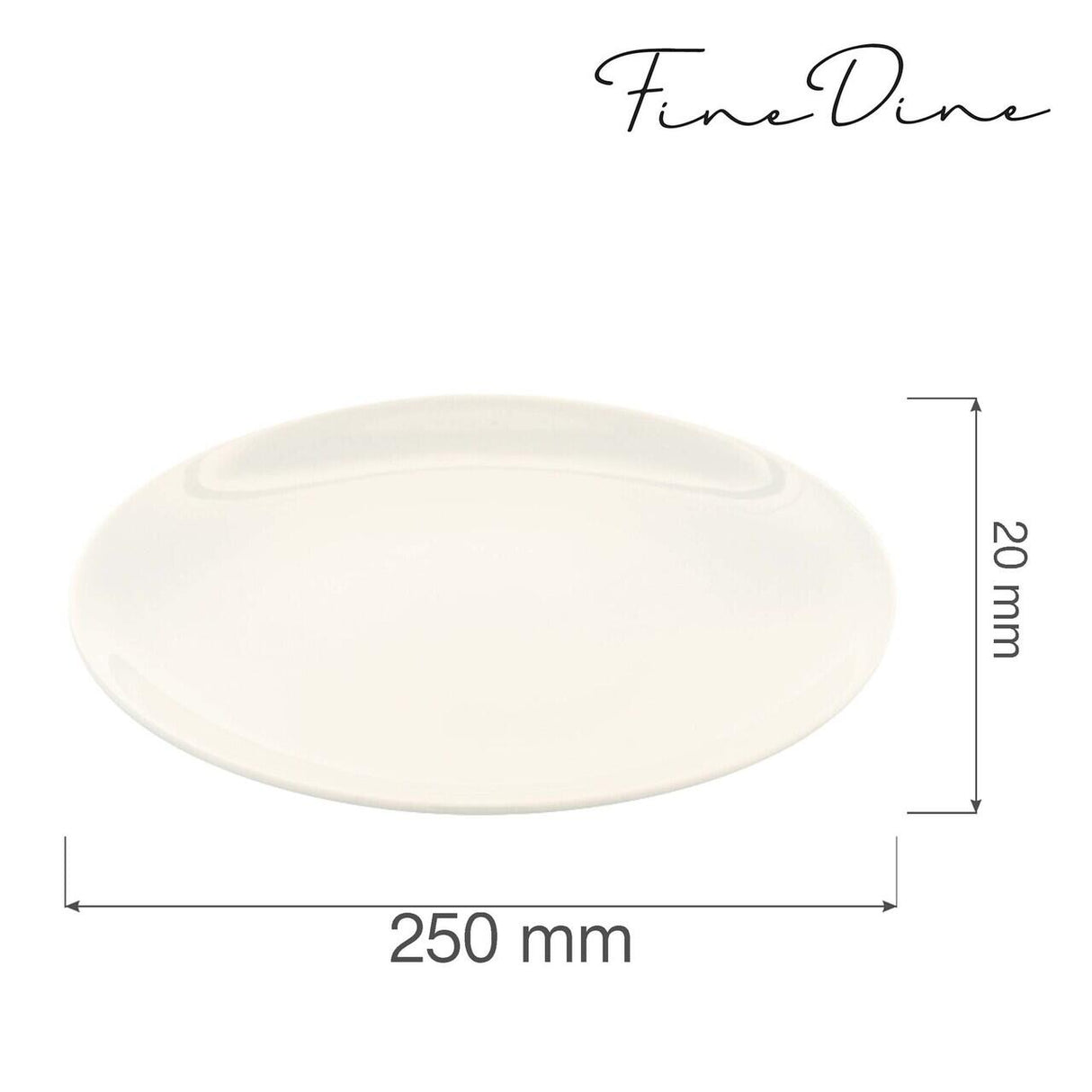 Farfurie intinsa Crema 250 mm Fine Dine