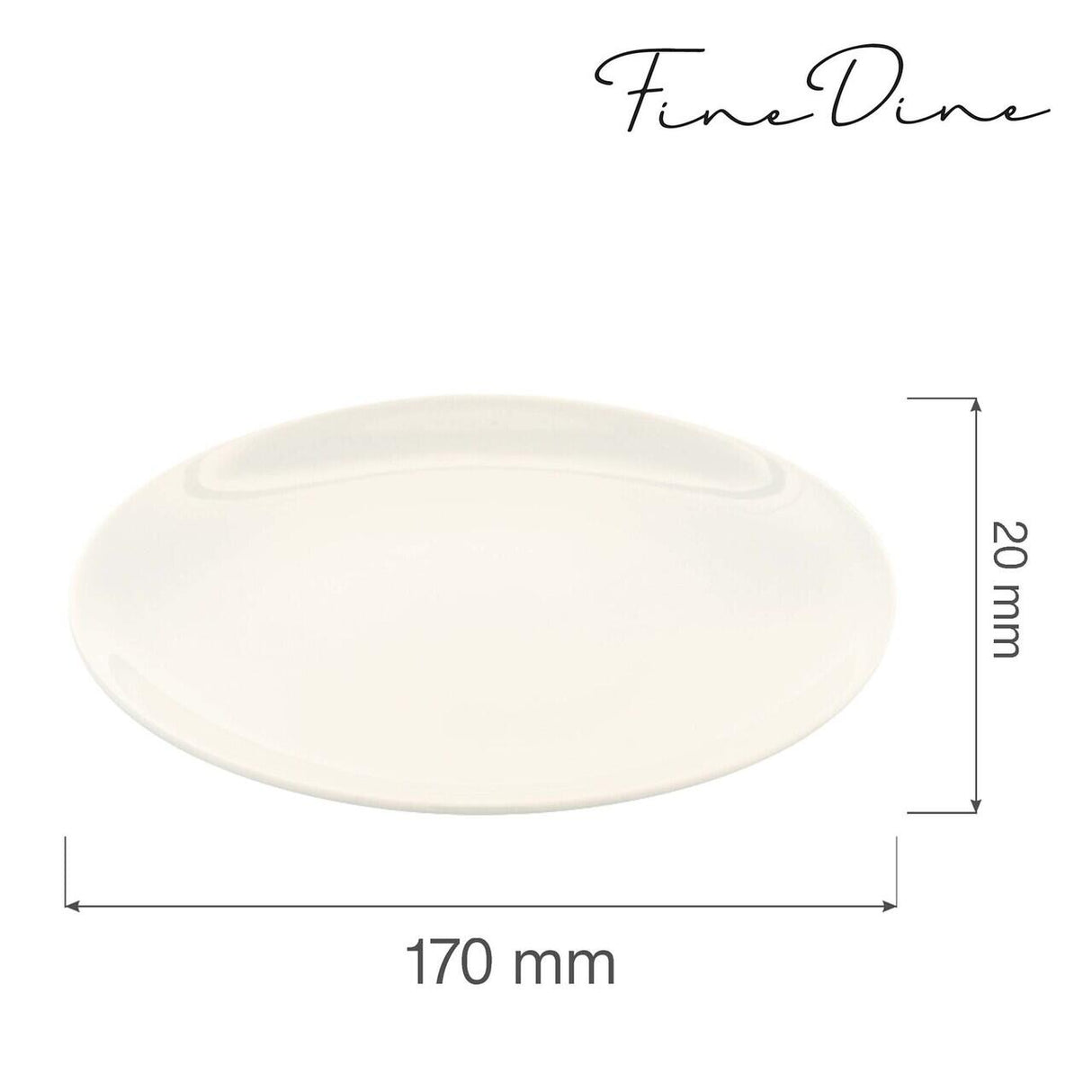Farfurie intinsa Fine Dine, Crema 170 mm