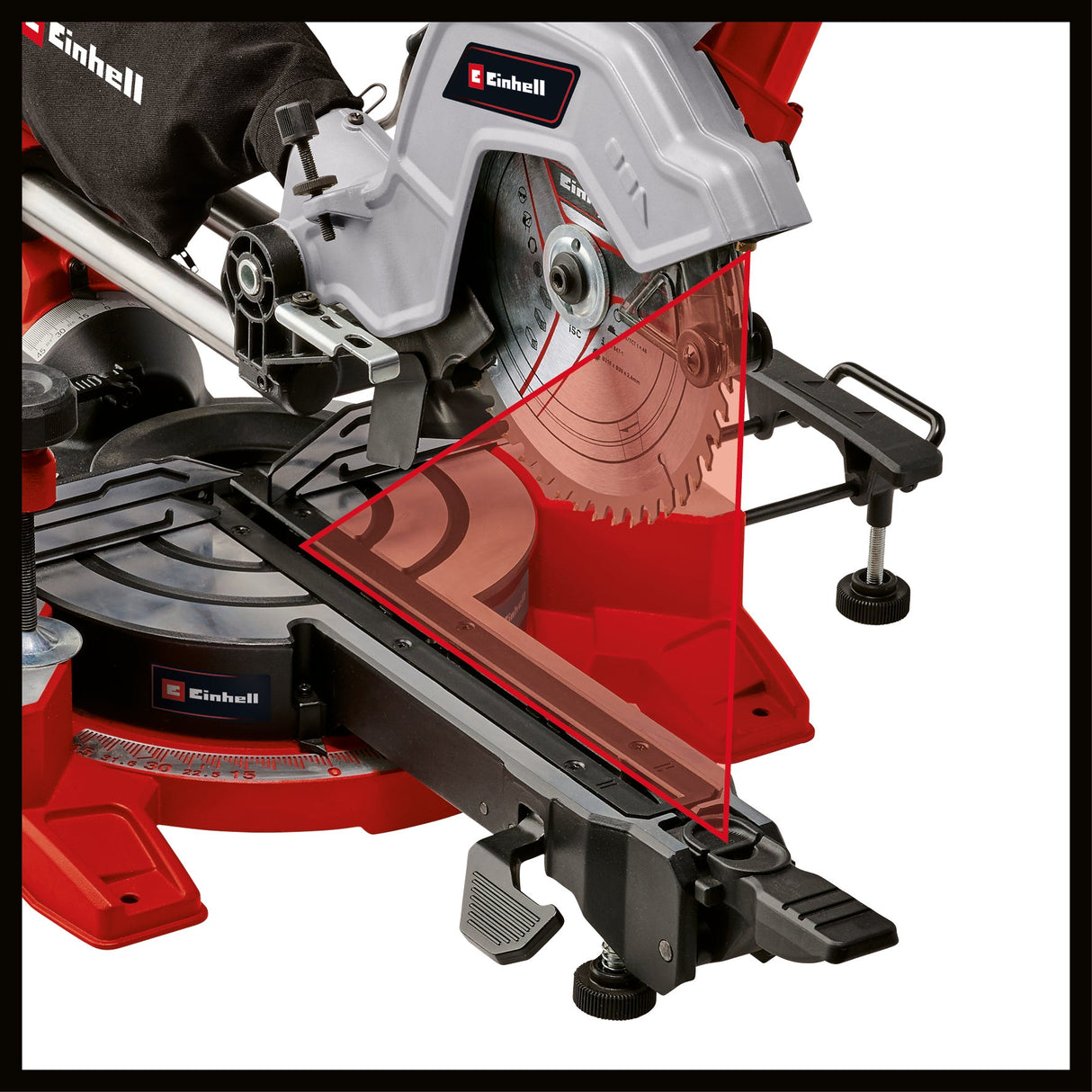 Fierastrau circular Einhell TE - SM 8 L Dual, 1800 W, lama de Fierastrau Ø 216 mm, latime de taiere 305 mm, adancime de taiere 65 mm, laser cu linie de taiere, inclinare a capului Fierastraului pe ambele parti Einhell - scule electrice si unelte profesionale - BricoMart