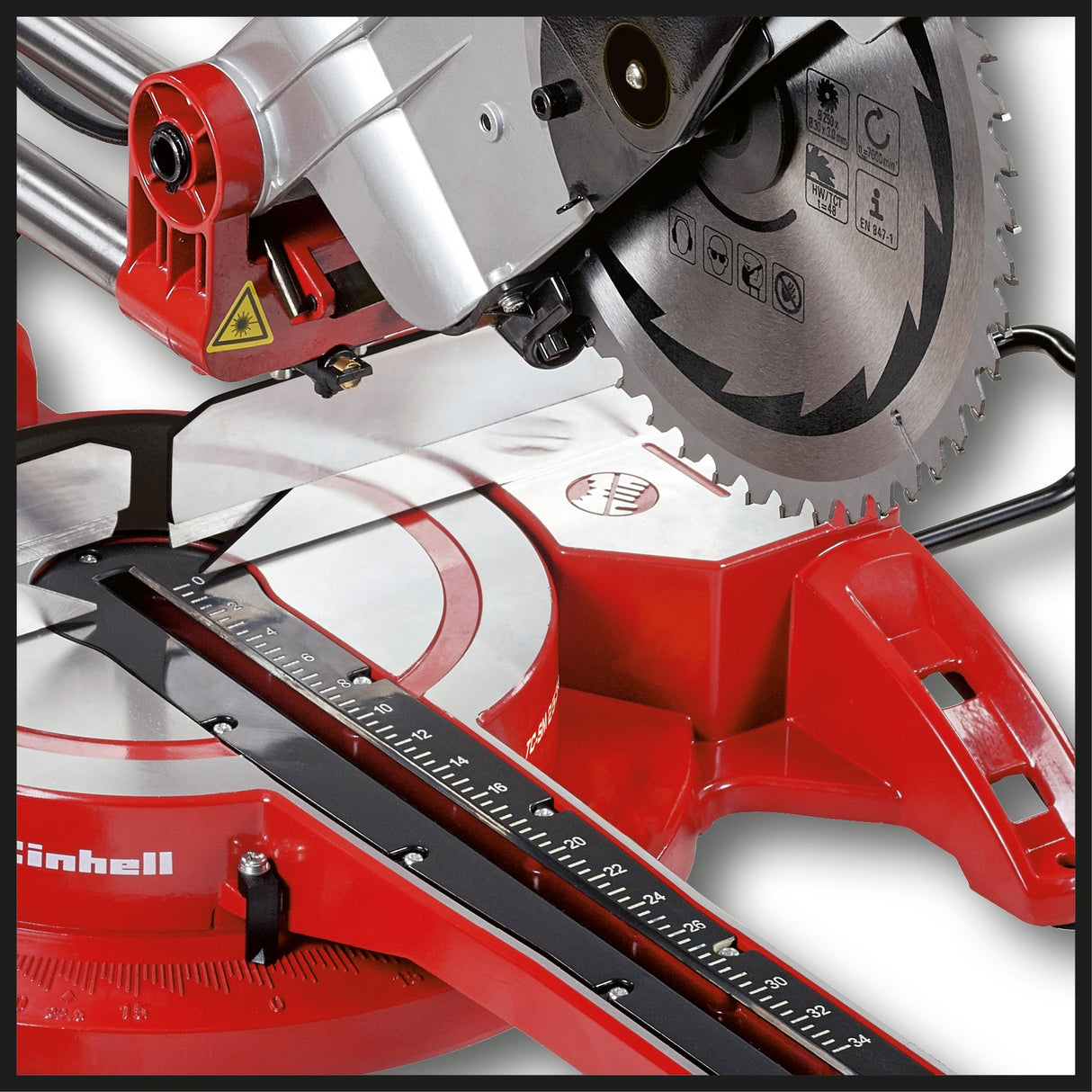 Fierastrau circular glisant Einhell TC - SM 2534 Dual, 2350 W, adancime/latime de taiere max. 75 mm x 340 mm, diametru lama ferastrau 250 mm, cap ferastrau rabatabil pe ambele parti, functie glisanta, laser Einhell - scule electrice si unelte profesionale - BricoMart