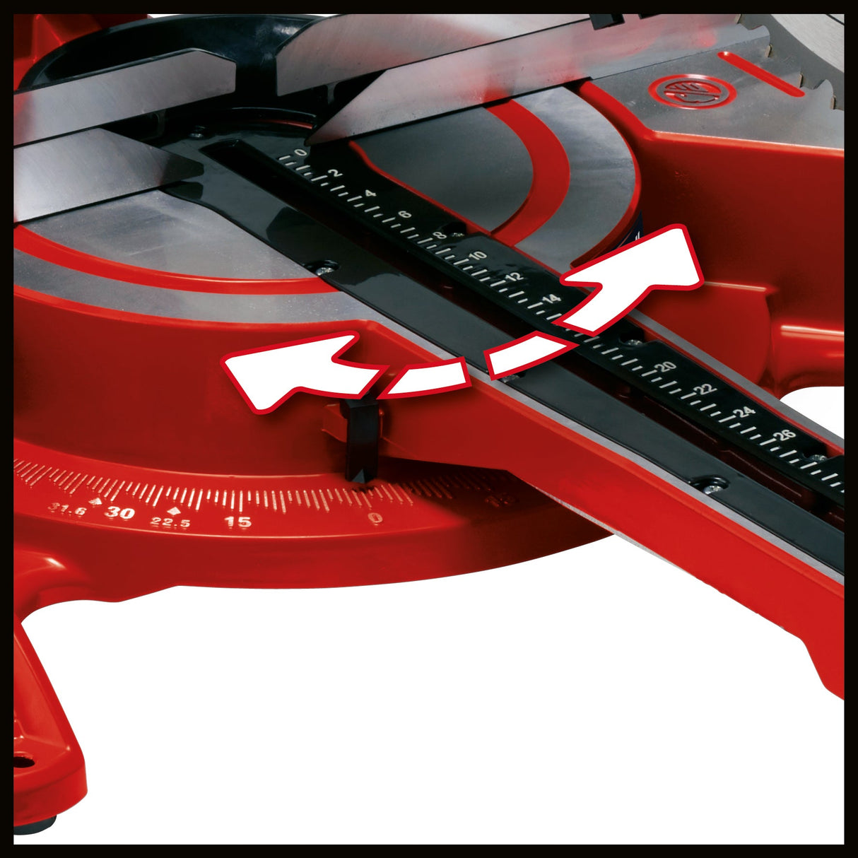 Fierastrau circular glisant Einhell TC - SM 2534/1, max. 2.350 W, functie de tragere integrata, cap de Fierastrau inclinabil stanga/dreapta, laser, lama de Fierastrau de precizie cu varf din carbura Einhell - scule electrice si unelte profesionale - BricoMart