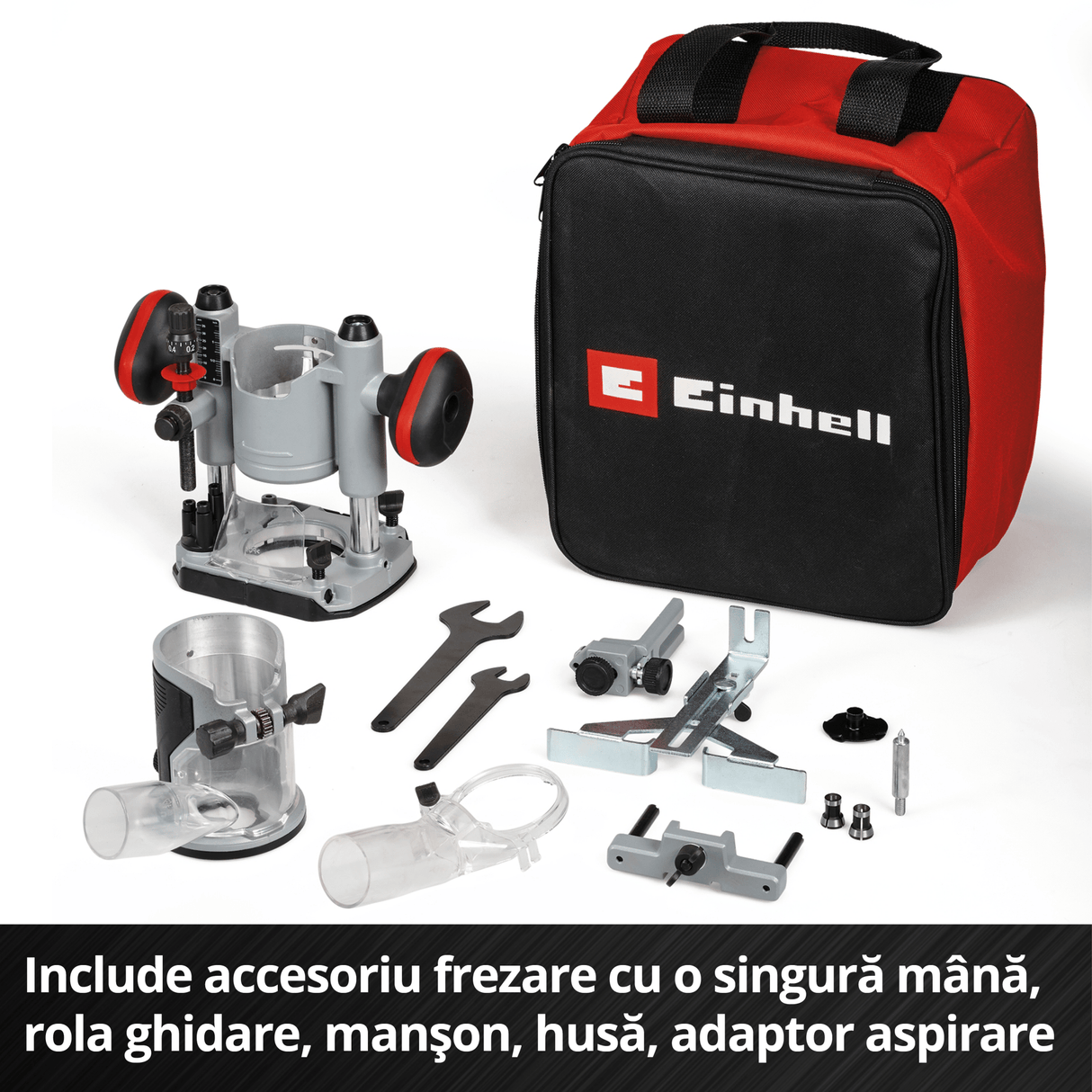 Freza multifuctionala pe acumulator Einhell Professional TP - RO 18 Set Li BL - Solo Power X - Change, 18 V, motor fara perii, reglare fina a adancimii de frezare, incl. accesorii + geanta, fara acumulator Einhell - scule electrice si unelte profesionale - BricoMart