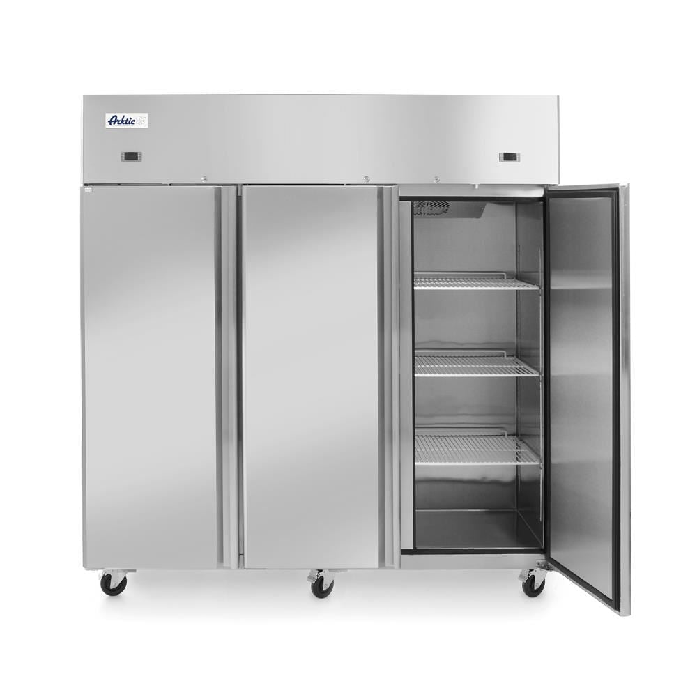 Frigider si congelator profesional Hendi Profi Line cu 3 usi 900+420 L 1800x745x(H)1950 mm otel inoxidabil -2/+8°C, -17˚/-22˚C 700 W 3 rafturi 525x530 mm incluse, Clasa energetica D