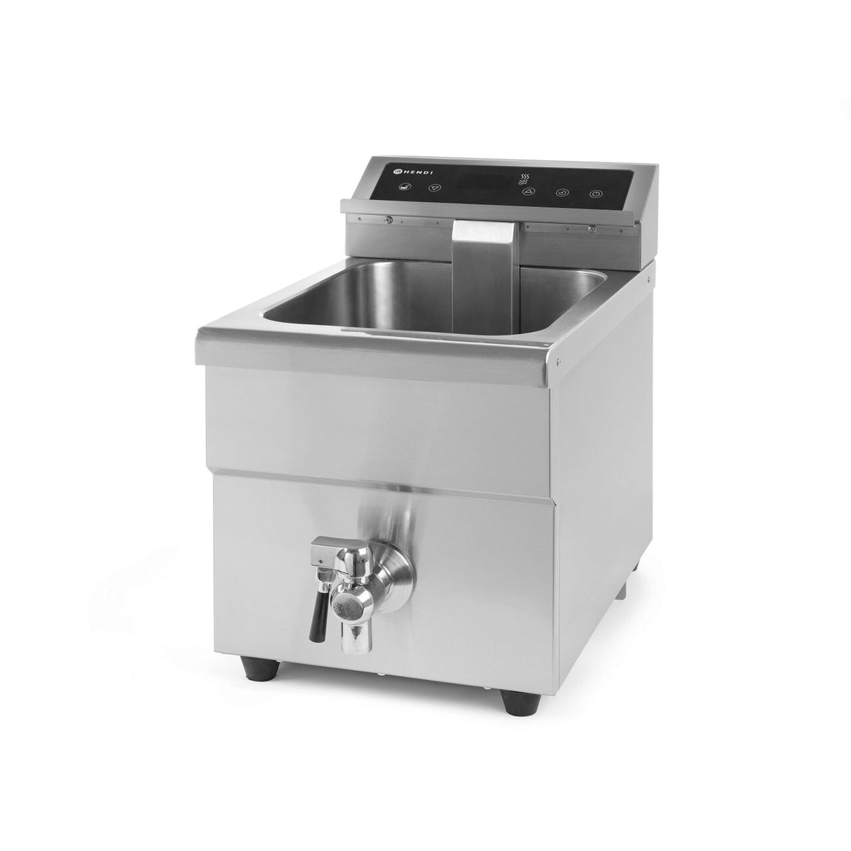 Friteuza cu inductie Hendi Kitchen Line, 8 lt, corp inox, 3500W, functie boost pentru incalzire rapida, Hendi, 290x485x(H)406mm