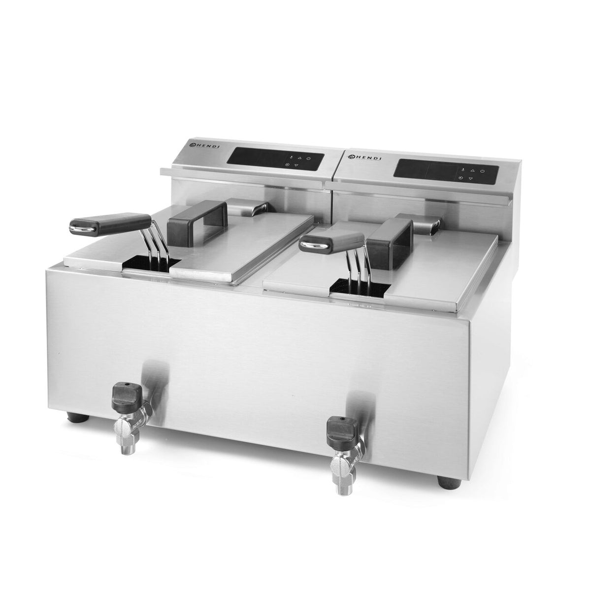 Friteuza MasterCook cu robinet scurgere - 2 x 8 lt.