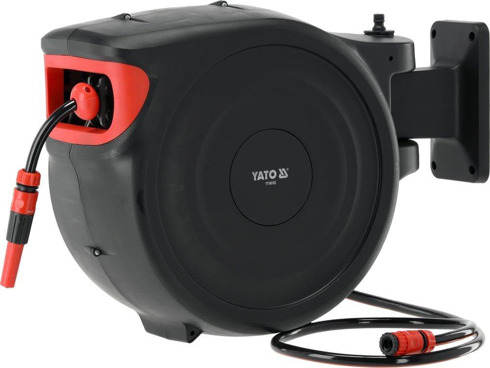 FURTUN DE APA PE TAMBUR AUTOMAT 40M Yato YT - 90102 Yato - scule electrice si unelte profesionale - BricoMart