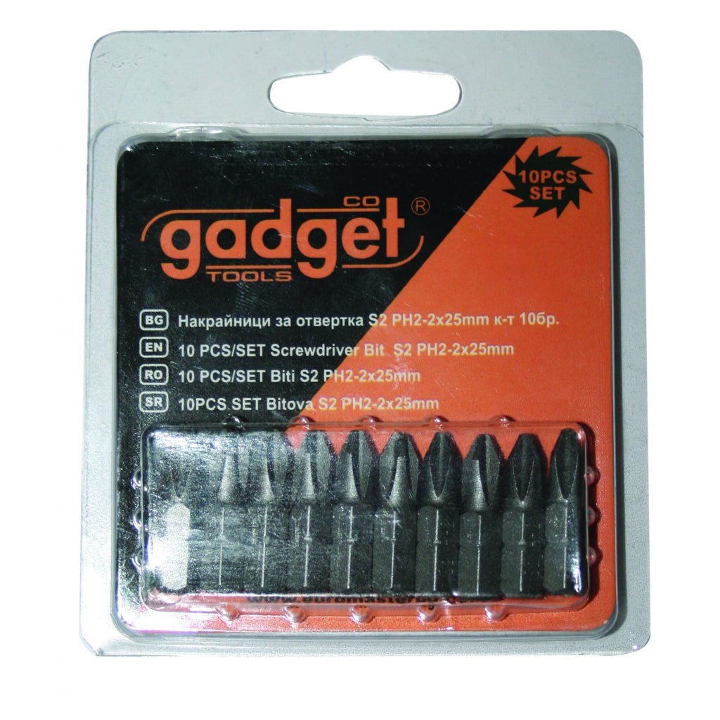 GADGET 10pcs/Set biti S2 PH - 2x25mm GD Fabricat din otel tratat S2 Lungime: 25mm Gadget - scule electrice si unelte profesionale - BricoMart