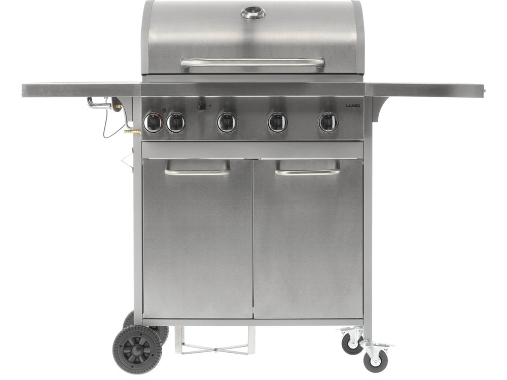GRATAR PE GAZ AKKA 4+1 ARZATOARE, 16KW, SUPRAFATA DE GATIT DIN FONTA Lund 99655 - 3,2 kW, 11 kg, 136 x 53 x 109 cm, 63 x 40 cm Lund - scule electrice si unelte profesionale - BricoMart