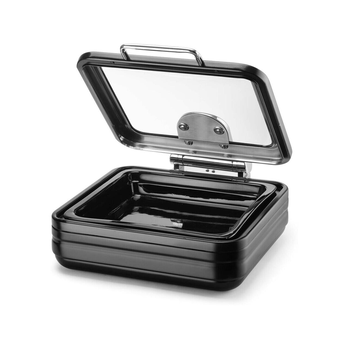 Încălzitor cu inducție cu capac din sticlă De Luxe Black, GN 2/3 Fine Dine