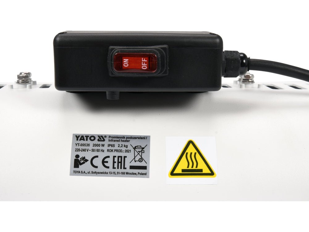 INCALZITOR CU INFRAROSU, 1500W Yato YT - 99536 - 2000W, 240V, 1,9 m, 46x19x7 Yato - scule electrice si unelte profesionale - BricoMart