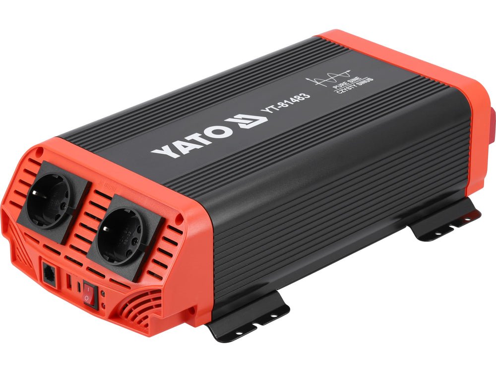 INVERTOR TENSIUNE 12V/230V 1000W Yato YT - 81483 - 2000W Yato - scule electrice si unelte profesionale - BricoMart