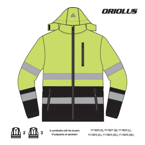 Jacheta softshell reflectoriz. oriolus L YATO YT-79396 - imagine 9