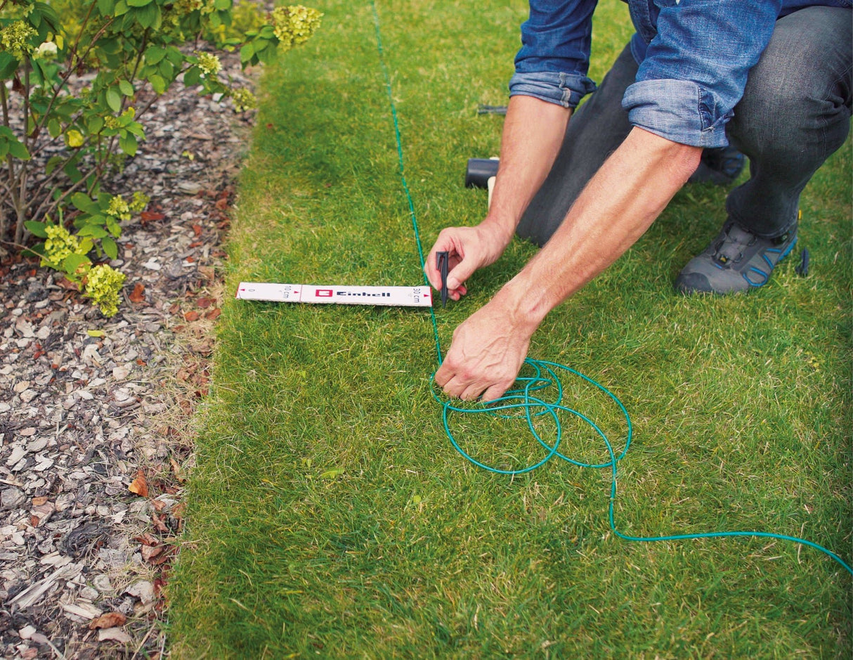 Kit de reparatii original Einhell pentru masini robotizate de tuns iarba, accesorii pentru masini robotizate de tuns iarba, pentru reglarea zonei de tuns iarba si pentru repararea cablului de delimitare, inclusiv blocuri terminale, cablu si cuie Einhell - scule electrice si unelte profesionale - BricoMart