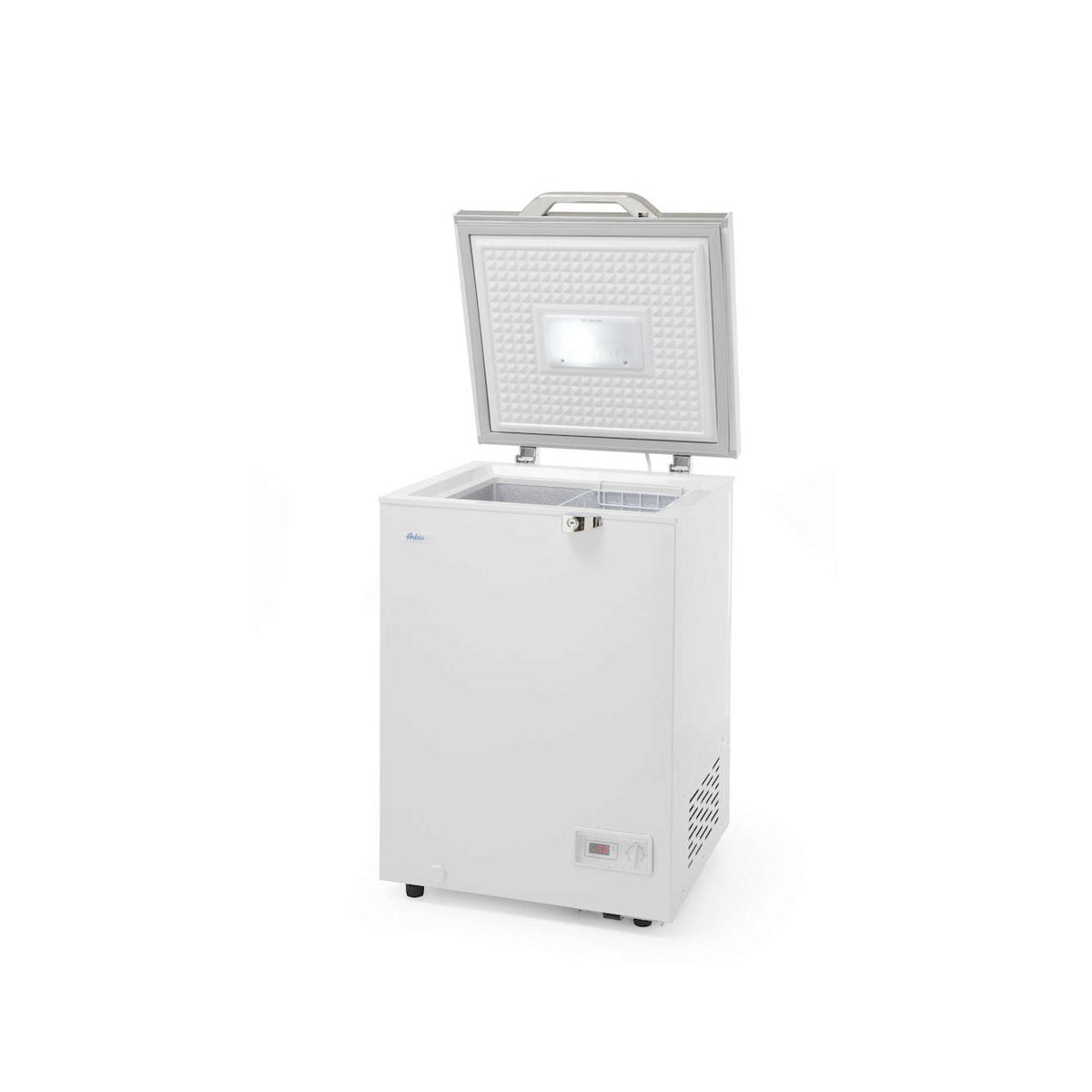 Lada frigorifica profesionala 93 L, interval racire -26 / -18 C, ARKTIC by Hendi, 65 W, corp aluminiu cu izolatie spuma de 70 mm, clasa energetica F, 574x608x845 mm, Clasa energetica F