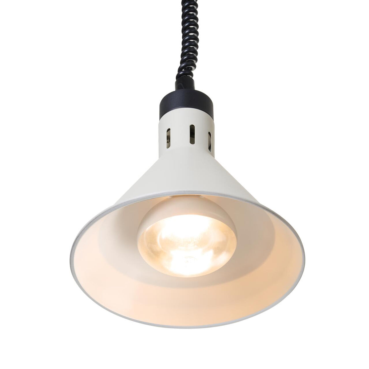 Lampa de caldura conica, HENDI, alba, diamaetru 275x(H)250mm, 230V/250W