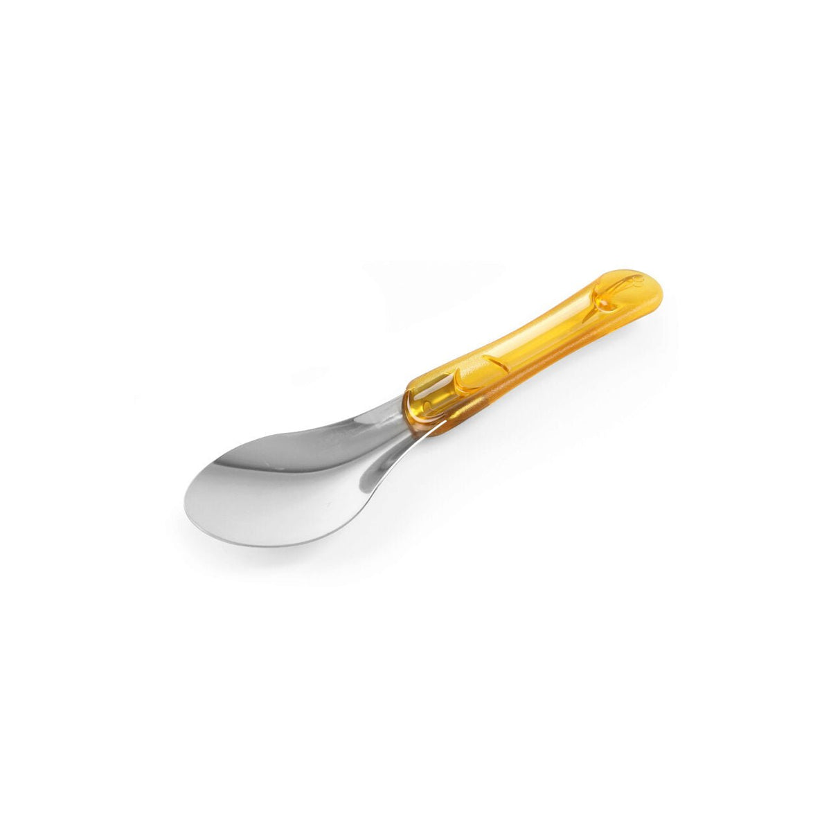 Lingura servire inghetata, inox, Hendi, maner Tritan galben, lungime 26 cm