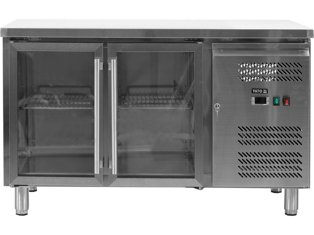 MASA RECE 282L, 2 USI DIN STICLA Yato YG - 05252 - Lazi frigorifice, 1360 x 700 mm, 910 mm, 330 x 530 mm Yato - scule electrice si unelte profesionale - BricoMart