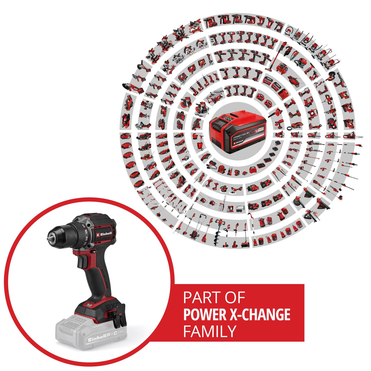 Masina de gaurit fara fir Einhell Professional TP-CD 18/50-C Li BL - Solo Power X-Change, 18 V, fara perii, 50 Nm, mandrina metalica de 13 mm, 2 viteze, anti-recul, fara baterie - imagine 2