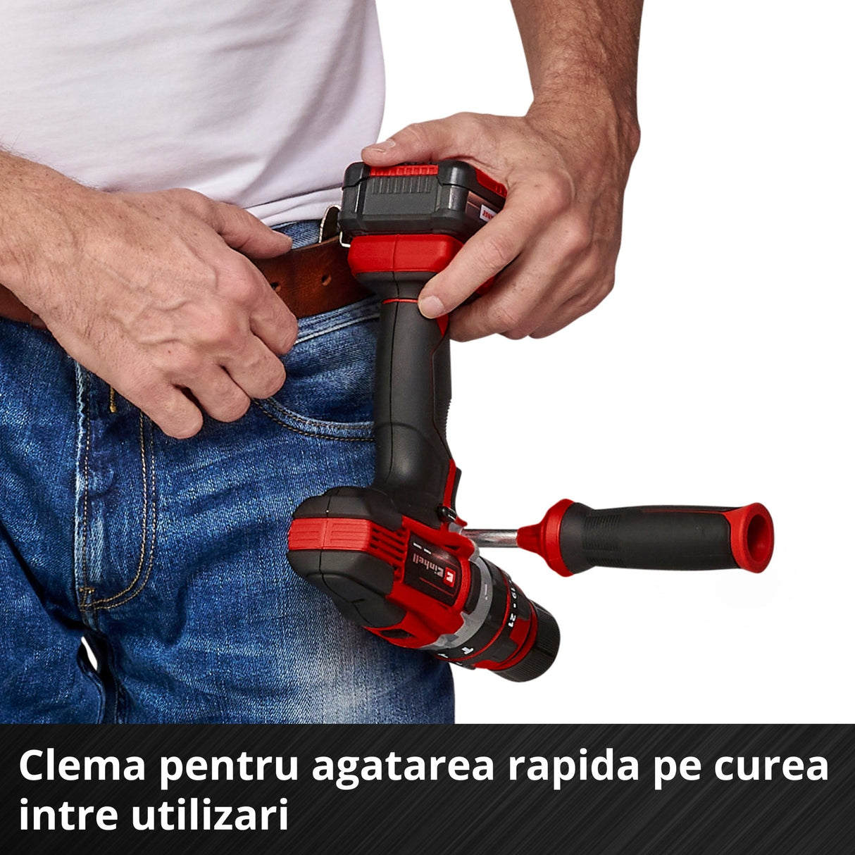 Masina de gaurit si insurubat (bormasina) cu impact pe acumulator Einhell TE - CD 18/48 Li - i Kit Power X - Change, Li - ion, 18 V, 48 Nm, capacitate de gaurire 10 mm in beton, geanta, incl. 2 baterii de 2,0 Ah si incarcator Einhell - scule electrice si unelte profesionale - BricoMart