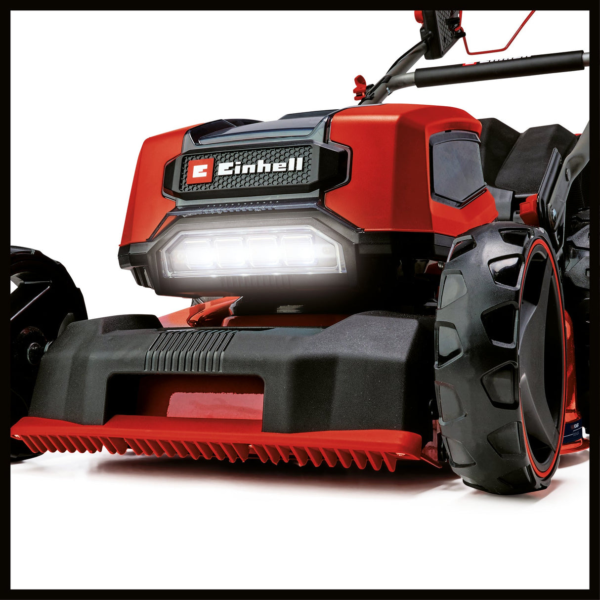 Masina de tuns iarba/gazon pe acumulator Einhell GP - CM 36/47 S Li BL Kit Power X - Change (36 V, latime de taiere 47 cm, pana la 700 m², motor fara perii, colector de iarba de 65 L, incl. 4 baterii de 4,0 Ah + 2 incarcatoare duble Einhell - scule electrice si unelte profesionale - BricoMart
