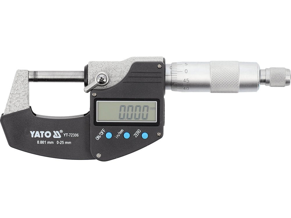 MICROMETRU DIGITAL PT EXTERIOR 0 - 25MM Yato YT - 72306 Yato - scule electrice si unelte profesionale - BricoMart