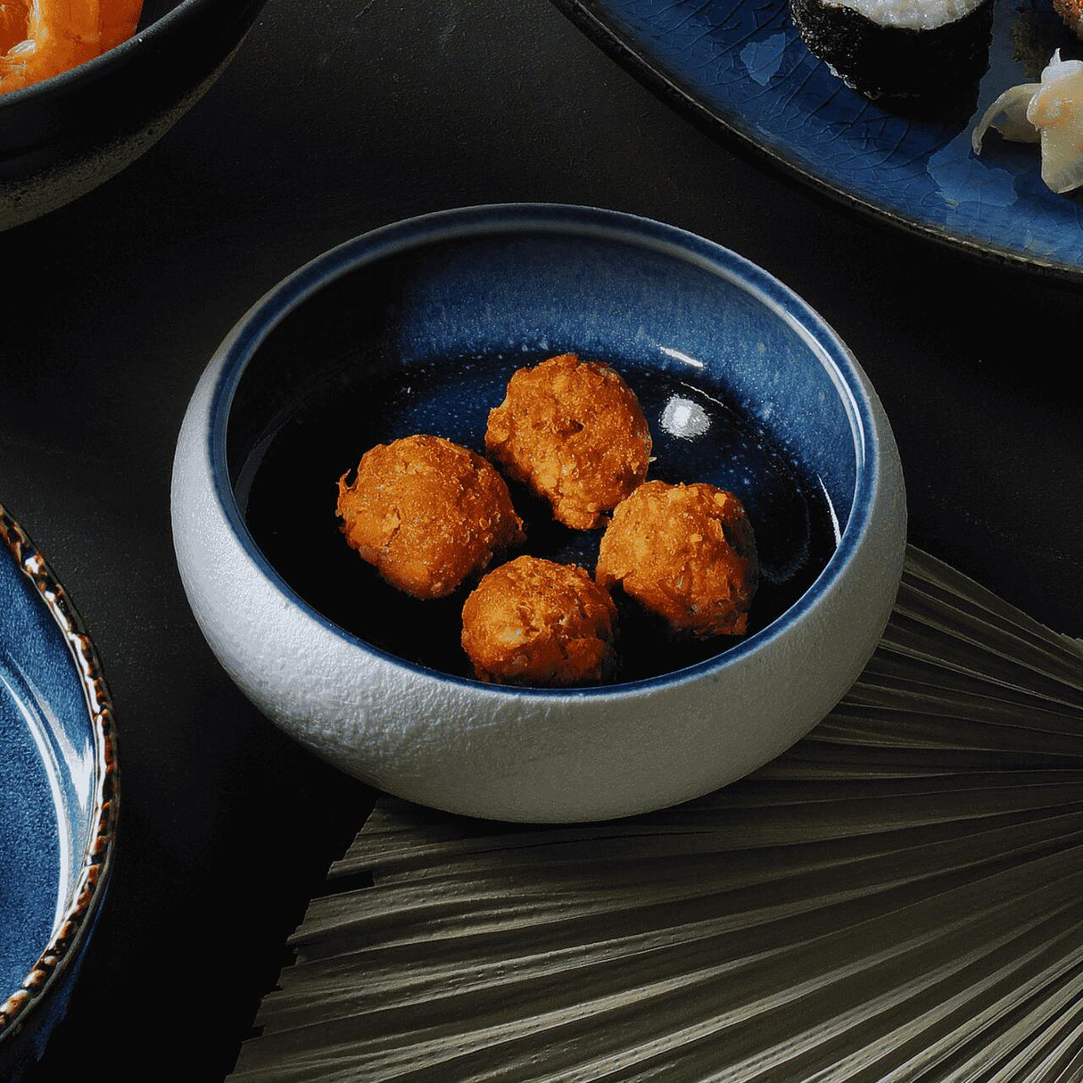 Bol Goro White Blue 140mm, 450 ml Fine Dine