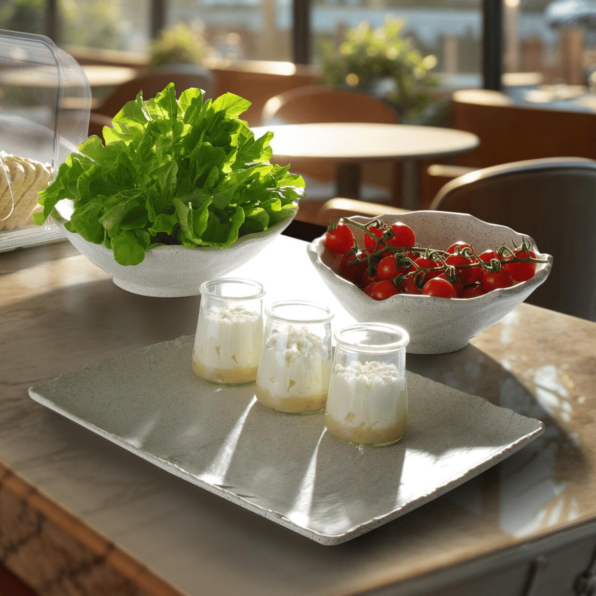Bol înclinat Rock, gri, 282x275x(h)115mm Fine Dine