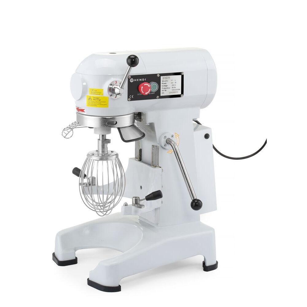 Mixer profesional planetar spirala cu vas detasabil 3 viteze, roti pivotante, vas inox, HENDI Smart, 10 litri 500 W, 390x404x (H) 620 mm