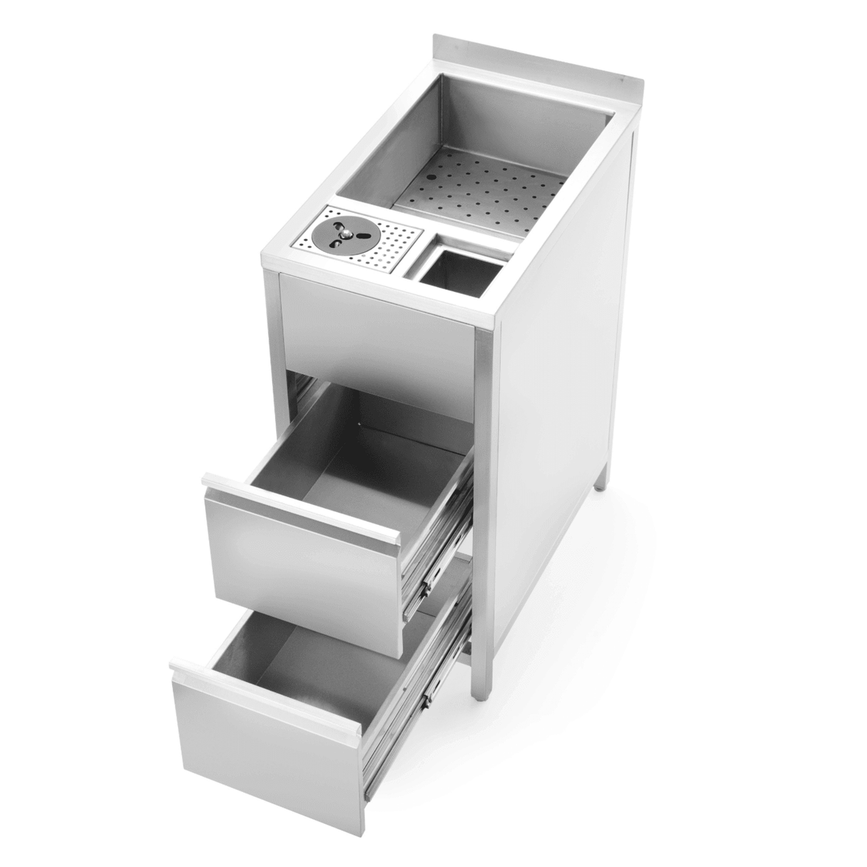 Modul auxiliar Boston Caddy pentru spălare și depozitare, cu bazin de gheață, 400×650×(H)900 mm Barmatic