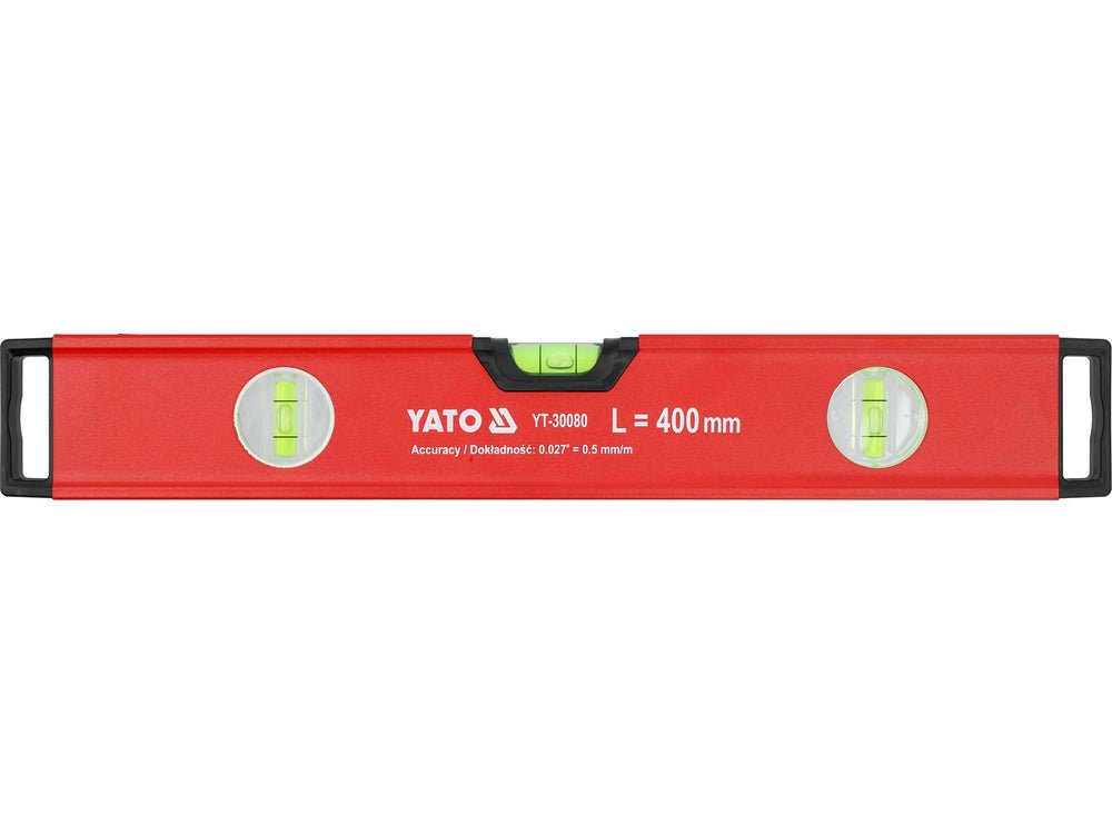 Nivela aluminiu YATO YT-30080, 400 mm cu maner 3 bule