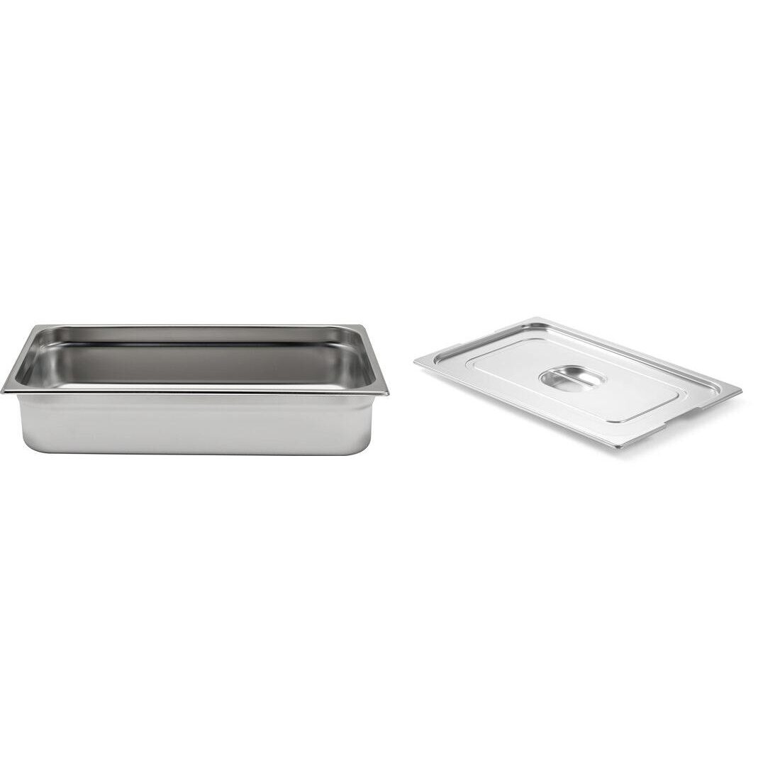 Pachet Tava GN 1/1 100mm 13.2L + Capac cu maner GN 1/1
