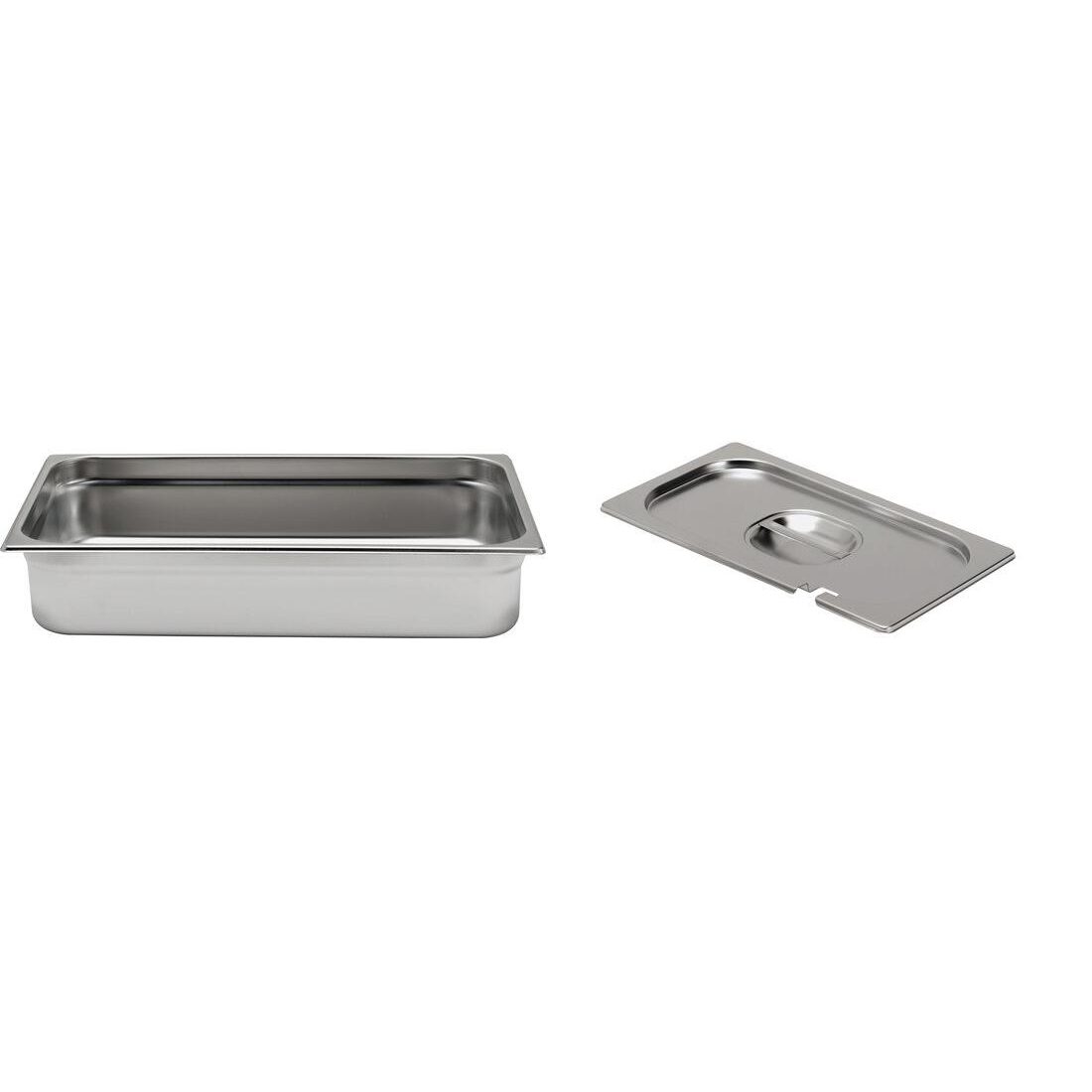 Pachet Tava GN 1/1 100mm 13.2L + Capac GN 1/1 cu fanta